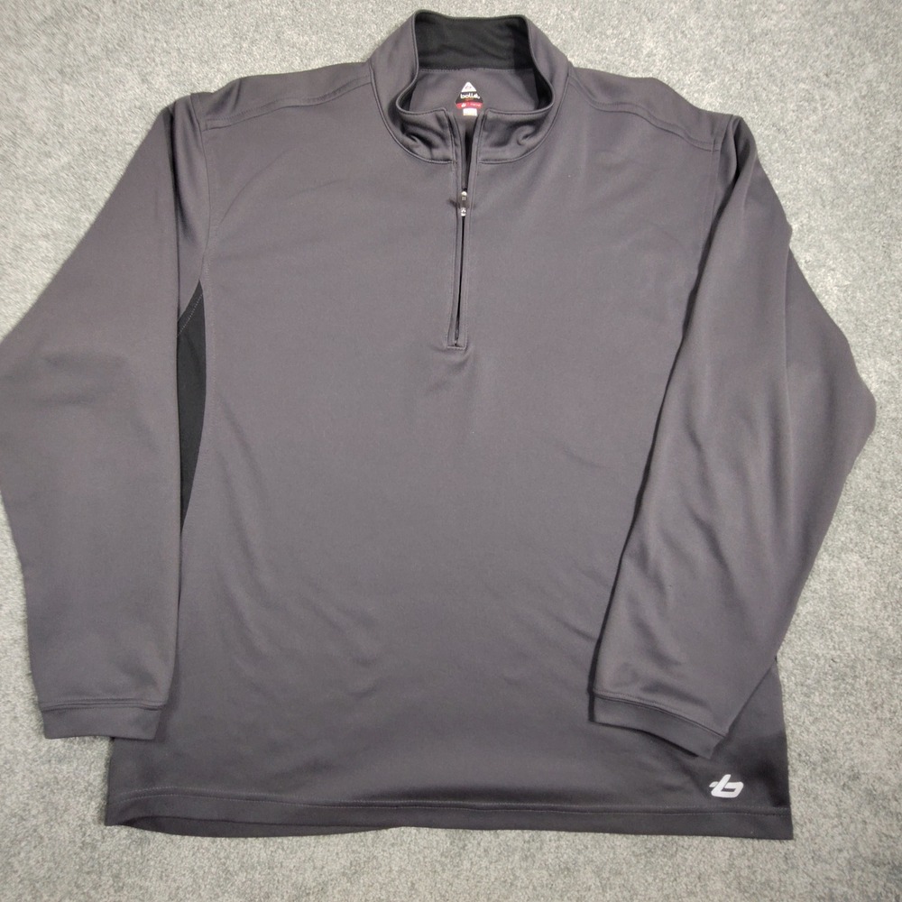 Bolle Golf Thermal Mens Large Gray 1/4 Zip Pullover Long Sleeve Shirt